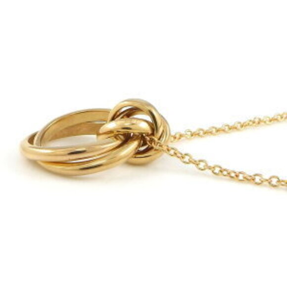 Tiffany Co Palomas Melody Double Circle Necklace Gold - Picture 2 of 10